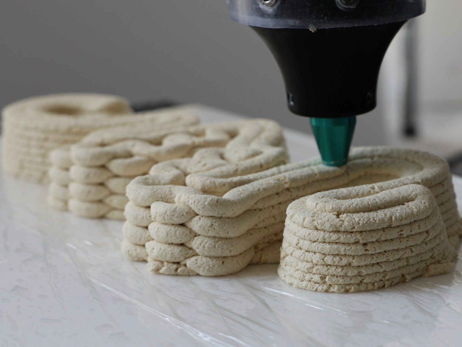 Eggregate, printed from food-waste biocomposites